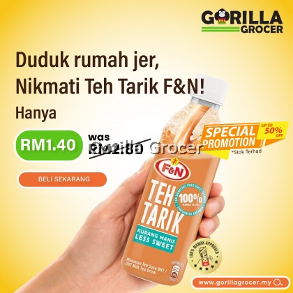 F&N Teh Tarik Less Sweet - 270ml