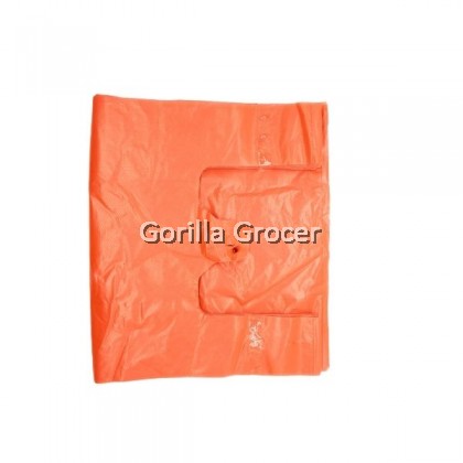 Plastic Bag - Orange - L Size - with handle - 16 x 18 inch - 350g