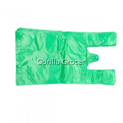 Plastic Bag - Green -  with handle - 10 x 12 inch - 250g 